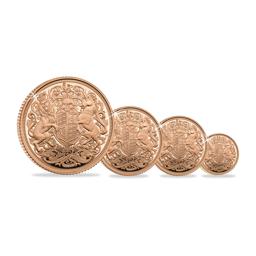 2022 UK Memorial Gold Proof Sovereign 4-Coin Collection
