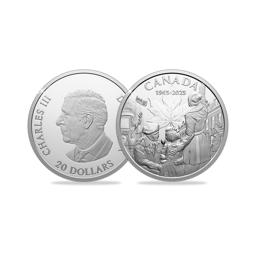 2025 Canada 80th Anniversary End of War in Europe One Ounce Silver Coin