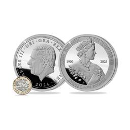 2025 125th Anniversary of the Queen Mother Fine Silver Proof 5oz Coin