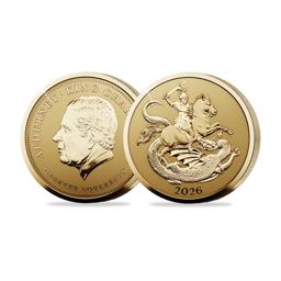 2026 St George & the Dragon Enhanced Reverse Proof Gold Quarter Sovereign