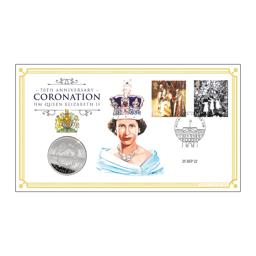 2023 Queen Elizabeth II’s Coronation Anniversary Silver-Plated Coin Cover