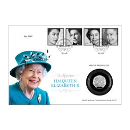 Official Royal Mail QEII Memorial Silver Proof 50p Coin Cover