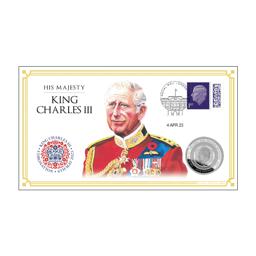 2023 King Charles III Coronation Silver Proof £5 Coin Cover
