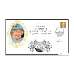 Queen Elizabeth II Memorial Silver Proof £5 Coin Cover