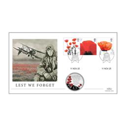 2025 Remembrance Day Silver Proof £5 Coin Cover
