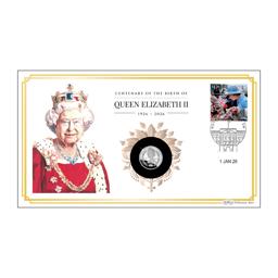 2026 Centenary of Queen Elizabeth II Silver Proof £1 Coin Cover (SD)
