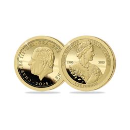 The NEW 125th Anniversary of the Queen Mother Pure Gold Proof £5 Coin