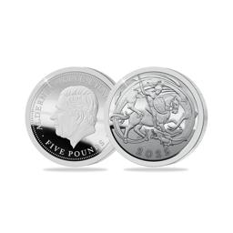 The NEW 2025 St George & the Dragon Platinum Proof £5 Coin