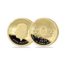 The NEW Centenary of Queen Elizabeth II Pure Gold Proof £5 Coin (JB)