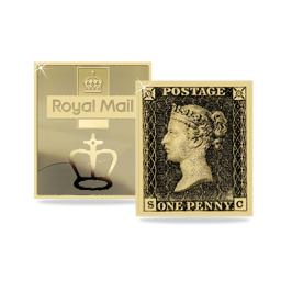 The Official NEW Royal Mail Penny Black 24-Carat Gold-Plated Ingot
