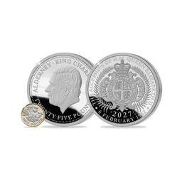 The NEW 75th Anniversary of Queen Elizabeth II's Accession Fine Silver 5oz Coin (JB)