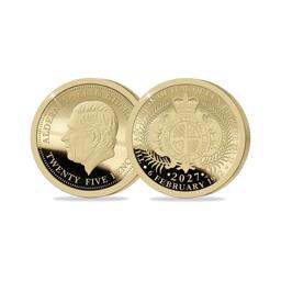 The NEW 75th Anniversary of Queen Elizabeth II's Accession Solid Gold Proof Coin (JB)
